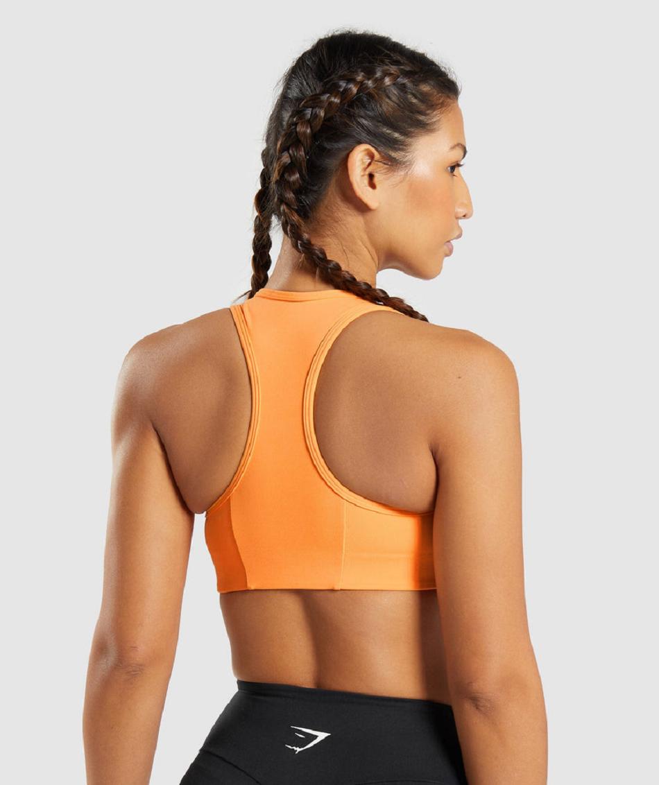 Staniki Sportowe Damskie Gymshark Essential Racer Back Morelowe Pomarańczowe | PL 2911GSO